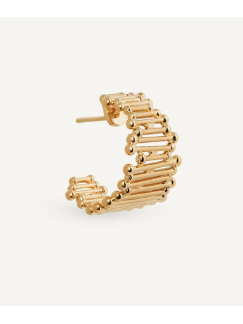 BRINCOS RITUAL MESH DIFERENTE ELEGANTE BANHADO OURO 18K