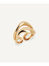 ANEL ESPIRAL DOURADA AJUSTAVEL ELEGANTE BANHADO OURO 18K