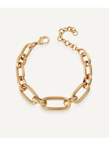 PULSEIRA CADEADO AJUSTÁVEL BANHADA OURO 18K