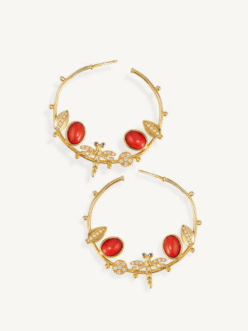 BRINCO ARGOLA LIBELINHA PRATA DOURADA DIFERENTE