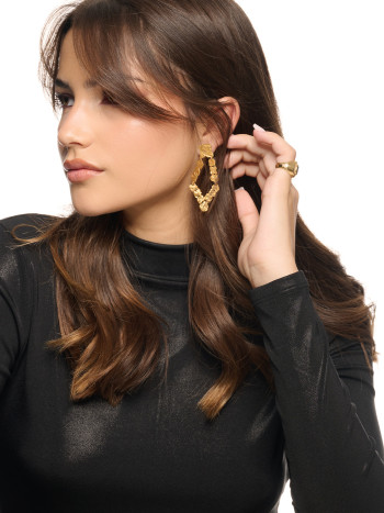 BRINCOS REVENIDOS PRATA DOURADA FESTA ELEGANTES