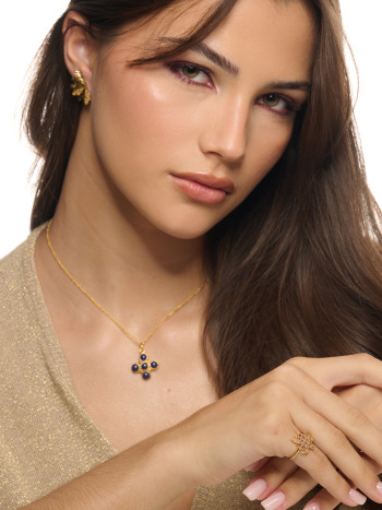 ANEL TILA TARTARUGA PEQUENA COM ZIRCÓNIAS PRATA DOURADA