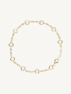 PULSEIRA COM ELOS EM CORAÇÃO COM ZIRCÓNIAS OURO 9K