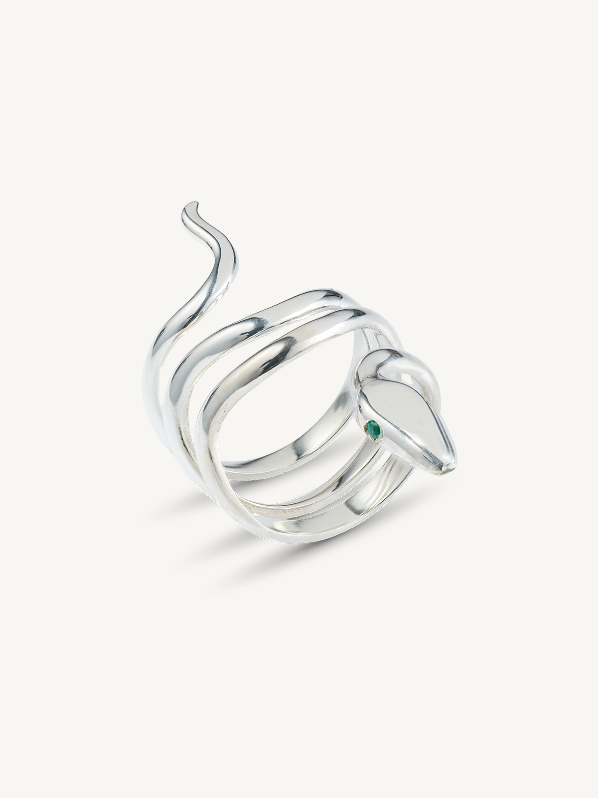 ANEL COBRA ELEGANTE DIFERENTE CHAMATIVO FESTA PRATA