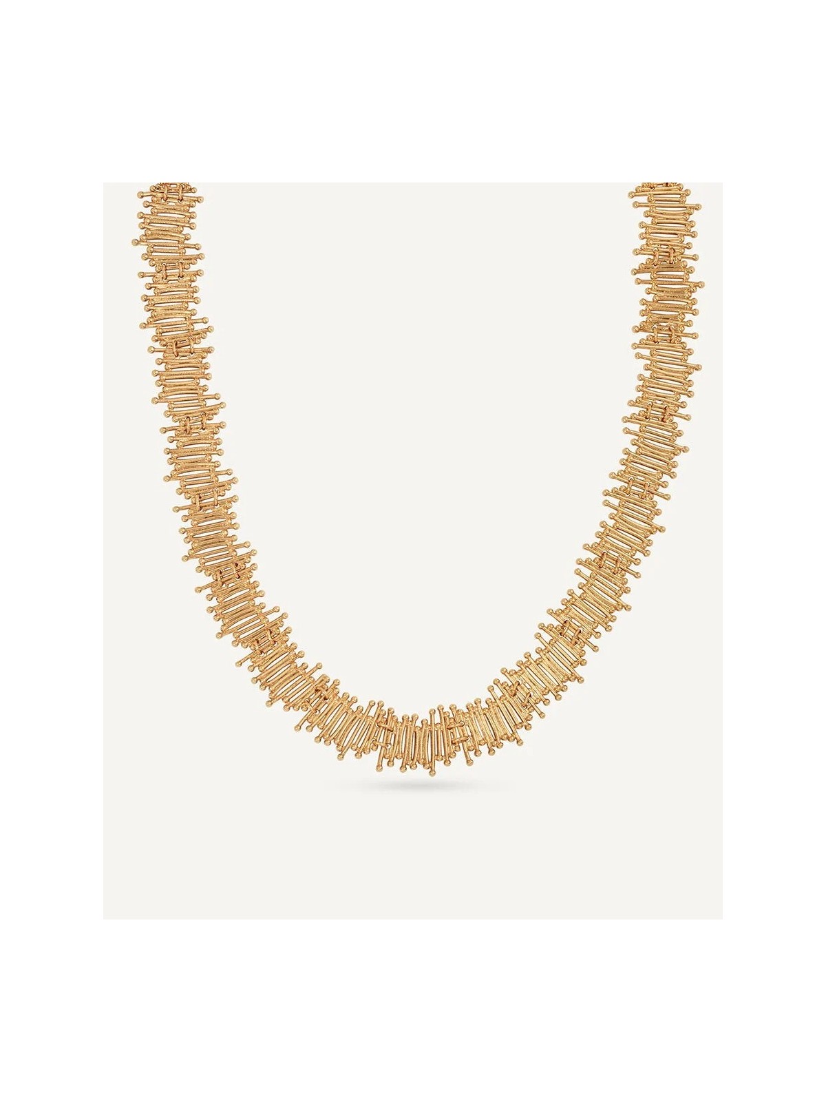 COLAR RITUAL MECH DIFERENTE BANHADO OURO 18K