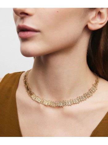 COLAR RITUAL MECH DIFERENTE BANHADO OURO 18K