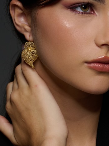 BRINCOS FILIGRANA CORAÇÃO VIANA