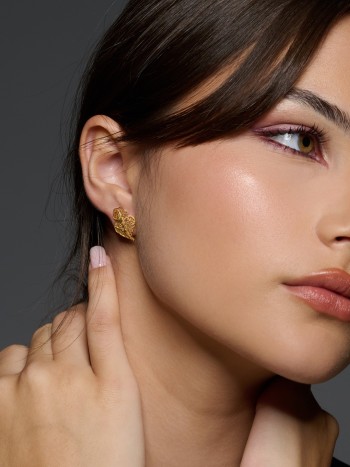 BRINCOS FILIGRANA CORAÇÃO VIANA TORNILHO PORTUGUES TRADIÇÃO OURO 9K