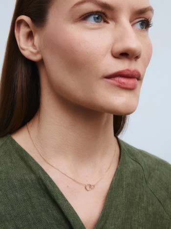 TOGETHER NECKLACE PLAQUEADO OURO 18K ELEGANTE COLAR