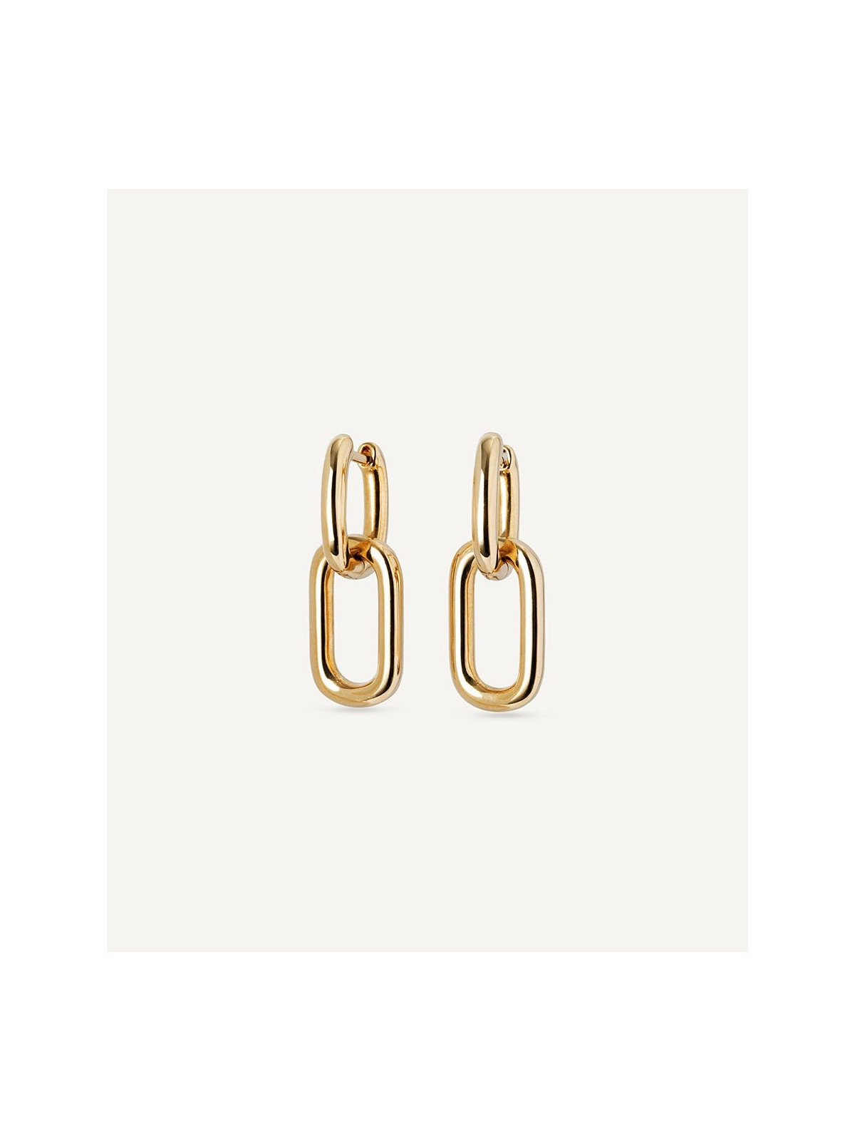 BRINCOS ARGOLA COM ELOS CADEADO, BRINCOS, BRINCOS DUPLO, BANHO OURO18K