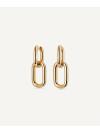 BRINCOS ARGOLA COM ELOS CADEADO, BRINCOS, BRINCOS DUPLO, BANHO OURO18K