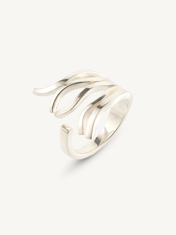 ANEL SILHUETE PRATA ELEGANTE VISTOSO DIFERENTE