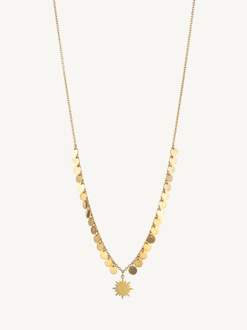 COLAR SOL DIFERENTE CHAMATIVO ELEGANTE PRATA DOURDA