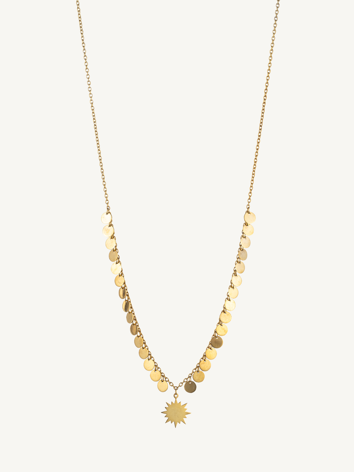 COLAR SOL DIFERENTE CHAMATIVO ELEGANTE PRATA DOURDA