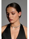 COLAR SOL ELEGANTE CHAMATIVO PRATA DOURADA