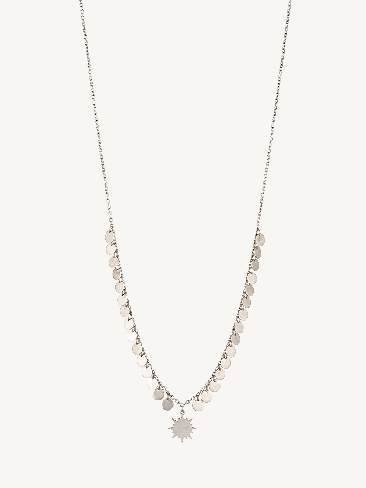 COLAR SOL ELEGANTE CHAMATIVO PRATA DOURADA