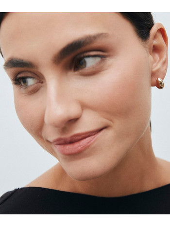 BRINCOS ARGOLA BRINCOS SIMPLES ELEGANTE BANHO OURO 18K