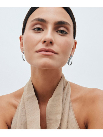 BRINCOS GOTA VAZADA DIFERENTE FESTA BANHO OURO 18K ARGOLA