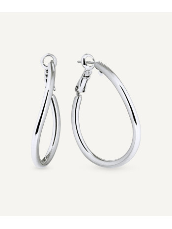 BRINCOS ARGOLA CURVA ELEGANTES FESTA BANHADO OURO 18K