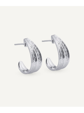 BRINCO DUPLO RISCADO ELEGANTE SIMPLES BANHADO OURO 18K